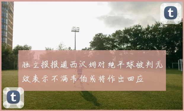 独立报报道西汉姆对绝平球被判无效表示不满韦伯或将作出回应